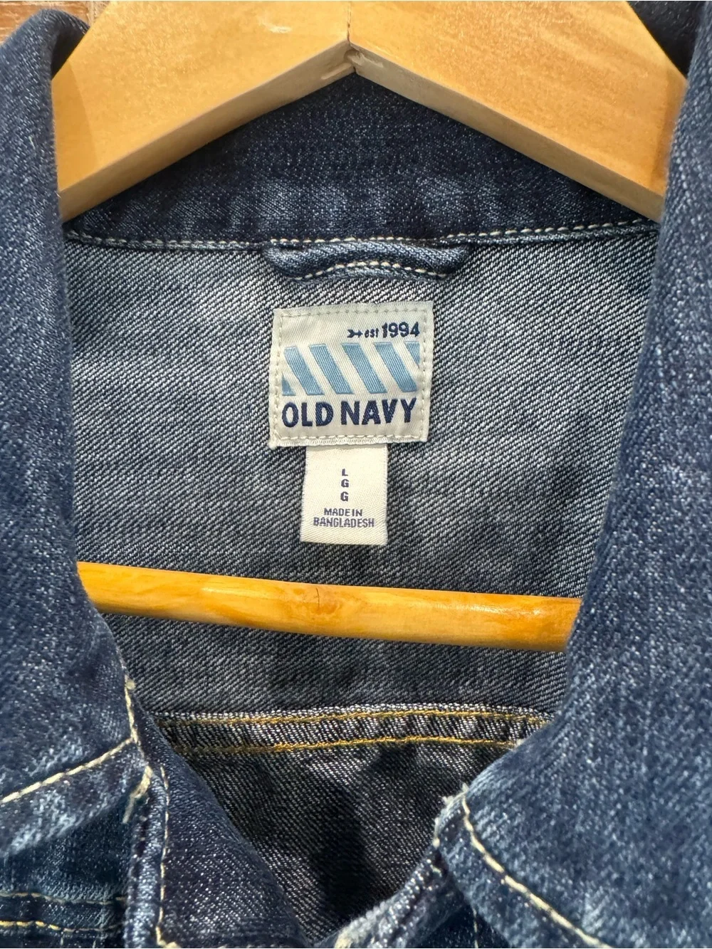 Old Navy Girls Large Denim Jean Jacket Dark Wash Classic Trucker Back to School
